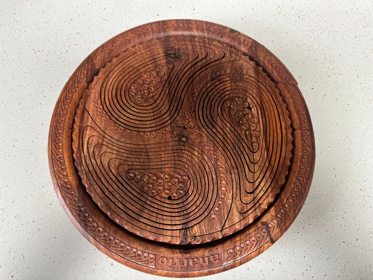 ANARRIO WOODEN BASKET: 3 PARTITIONS