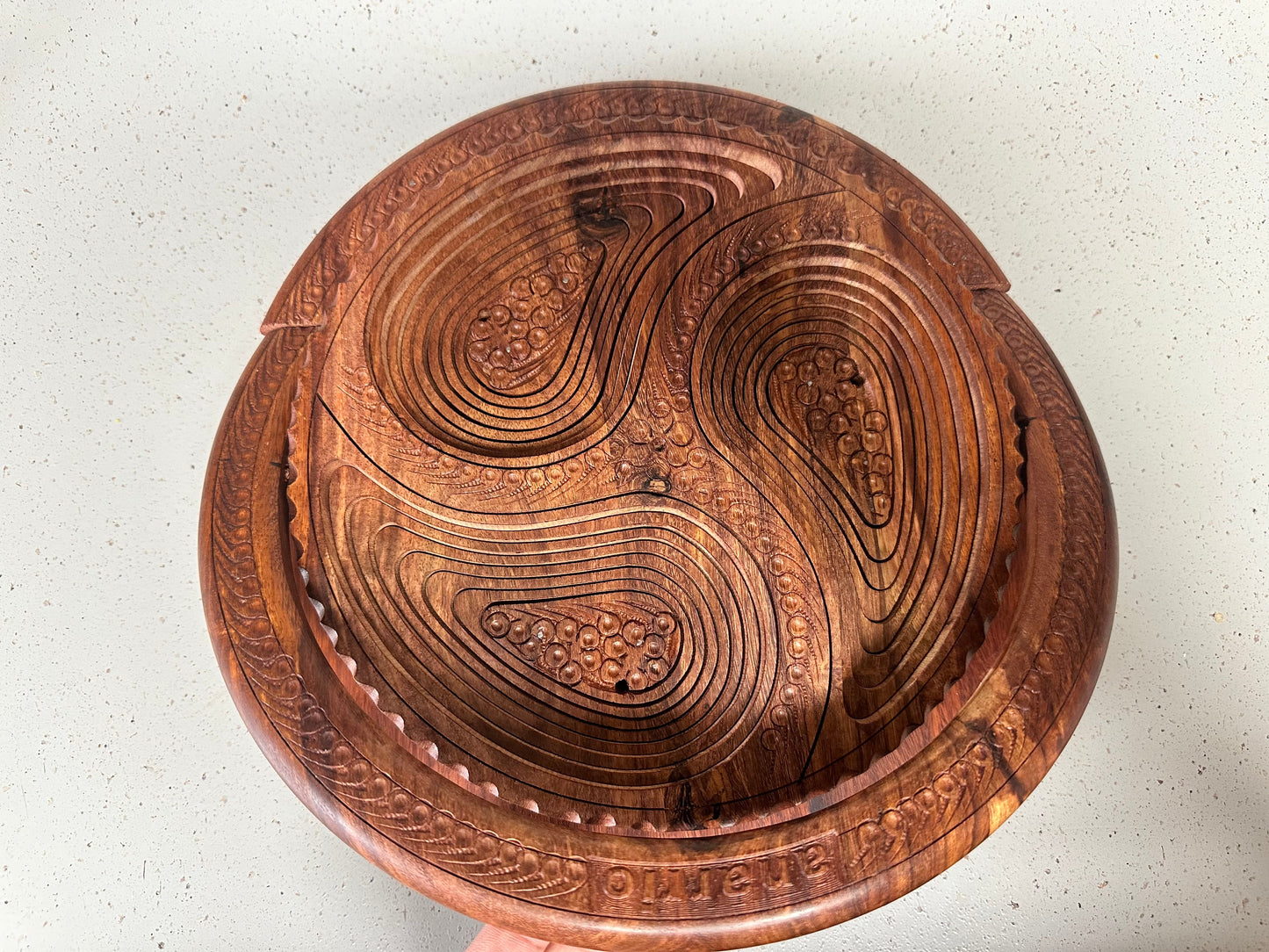 ANARRIO WOODEN BASKET: 3 PARTITIONS