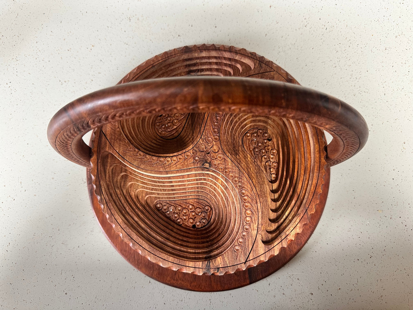 ANARRIO WOODEN BASKET: 3 PARTITIONS