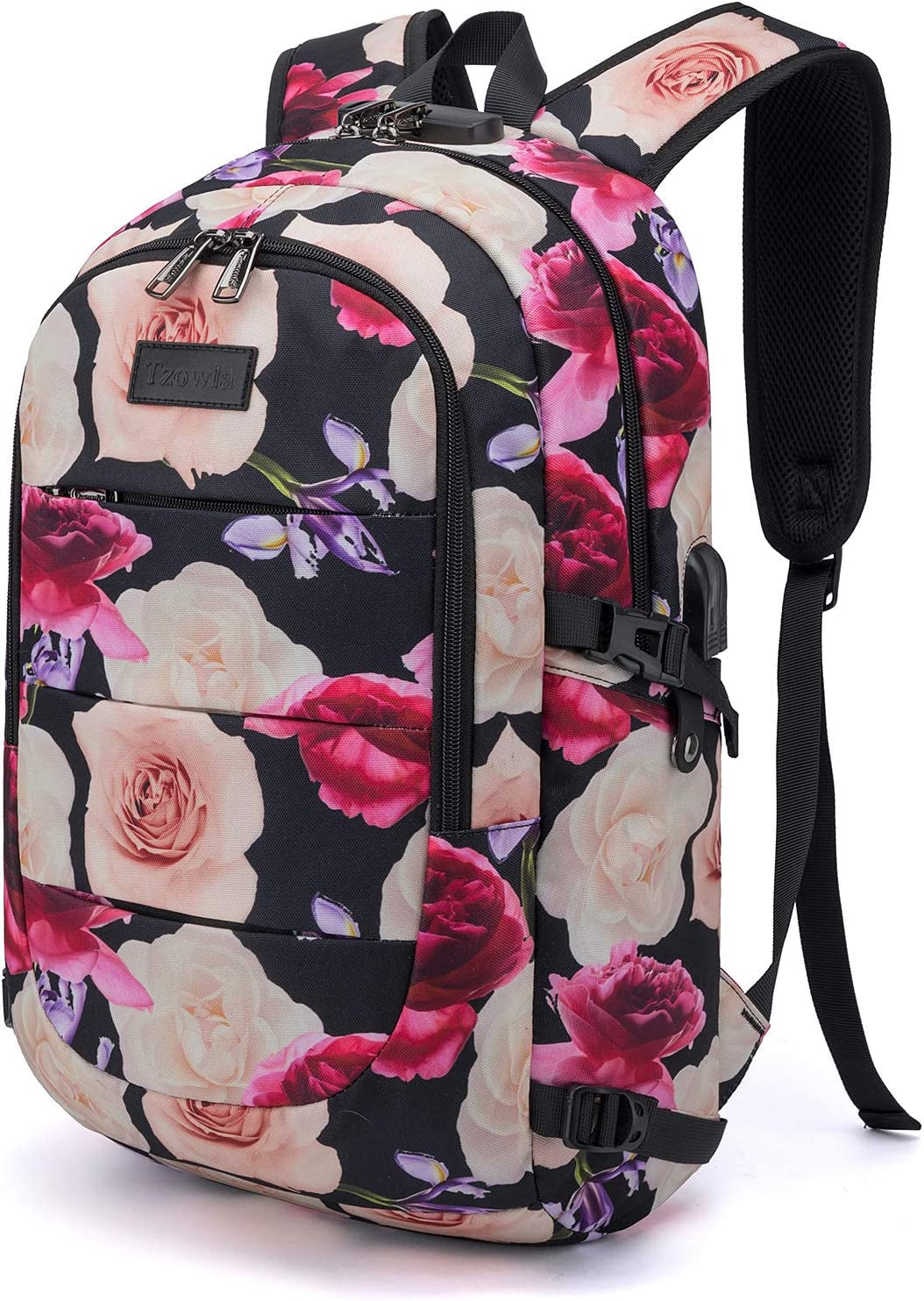 Water Resistant Anti-Theft Bag with USB Charging Port and Lock