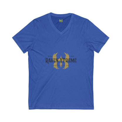 Raven XTreme Retro Logo Unisex Jersey Short Sleeve V-Neck Tee