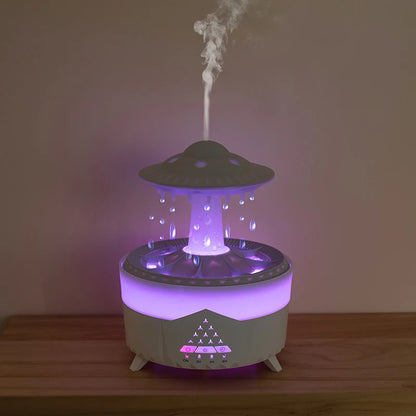New UFO Raindrop Humidifier Water Drop Air Humidifier USB Aromatherapy Essential Oils Aroma Air Diffuser Household Mist Maker Home Decor