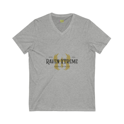 Raven XTreme Retro Logo Unisex Jersey Short Sleeve V-Neck Tee