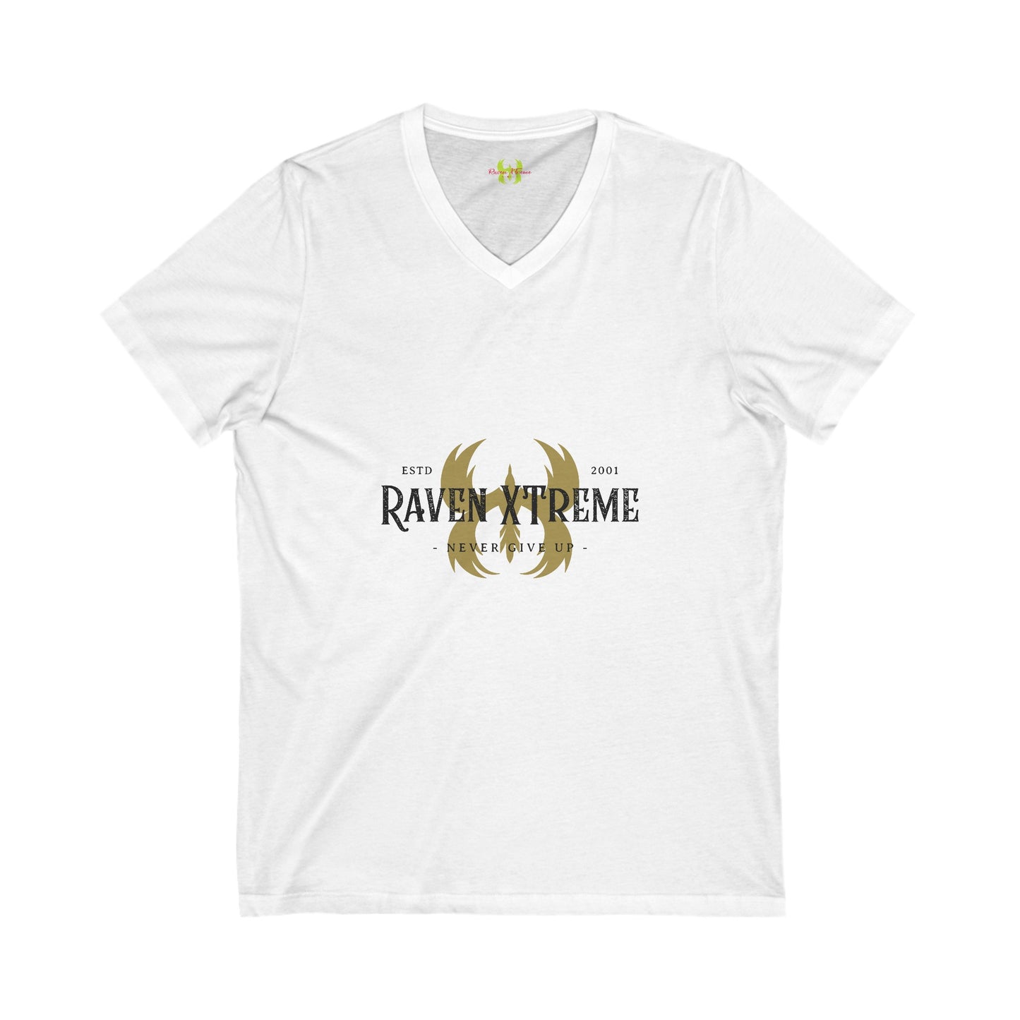 Raven XTreme Retro Logo Unisex Jersey Short Sleeve V-Neck Tee