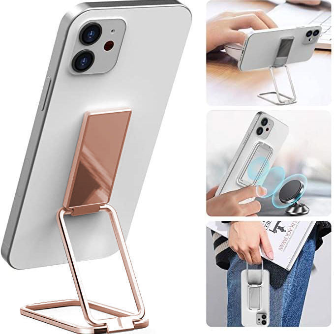 Foldable Mobile Phone Holder Ring Buckle Retractable Desktop CellPhone Stand Car Magnetic Bracket Office Accessories