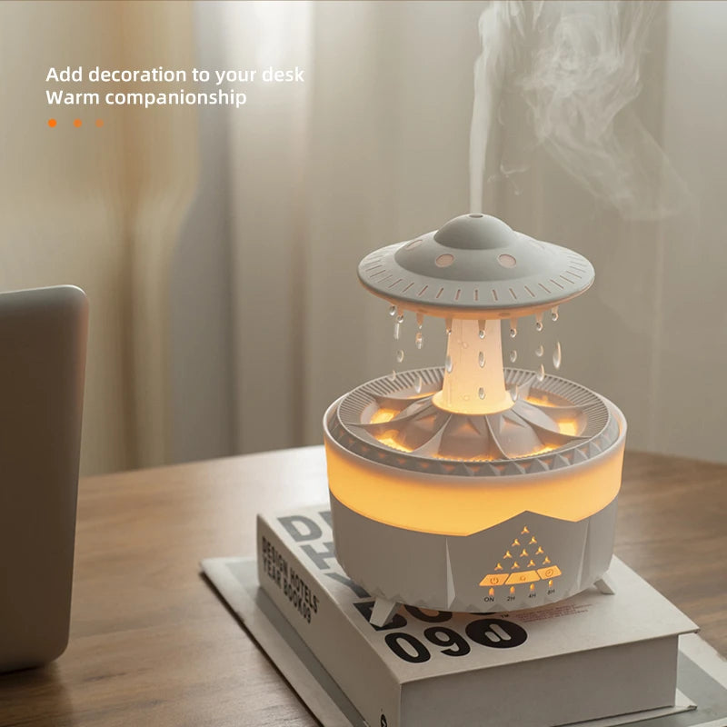 New UFO Raindrop Humidifier Water Drop Air Humidifier USB Aromatherapy Essential Oils Aroma Air Diffuser Household Mist Maker Home Decor