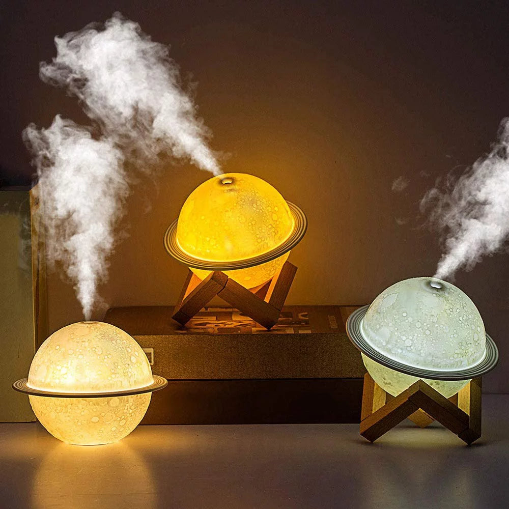 2 in 1 Moon Night Light & Humidifiers with USB Recharge