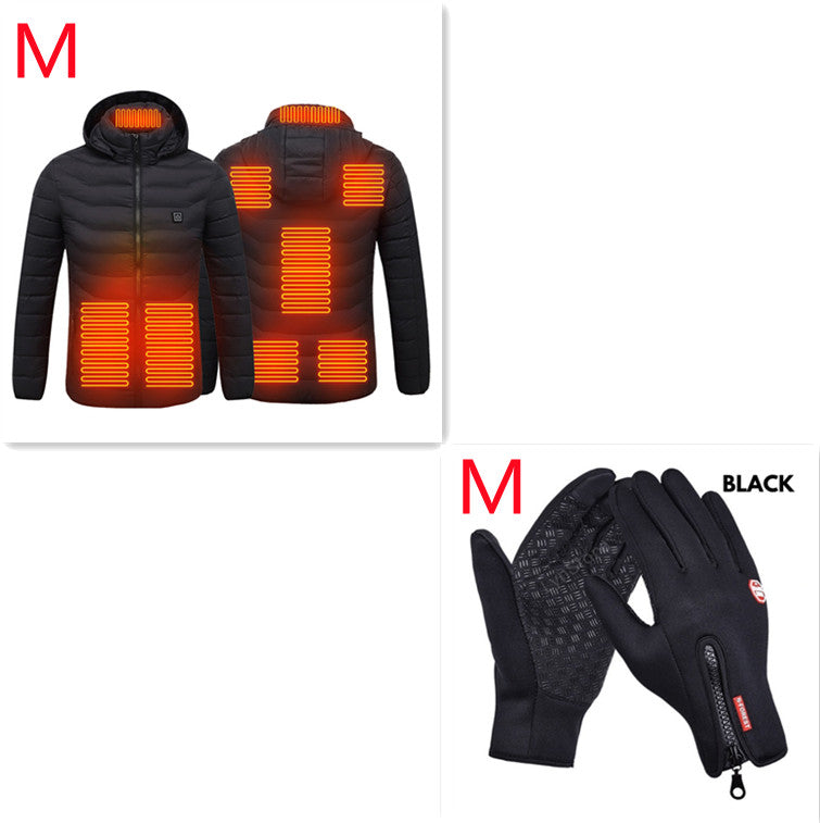 New Heated Jacket Coat USB- Heating Vest Men's Clothes Winter