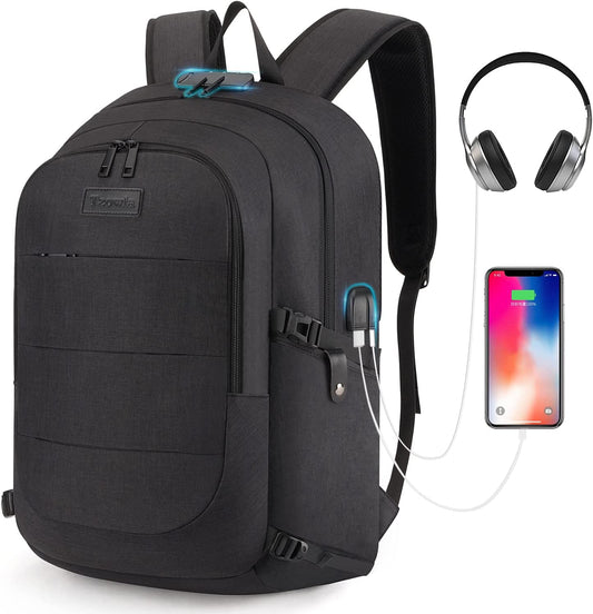 Water Resistant Anti-Theft Bag with USB Charging Port and Lock 